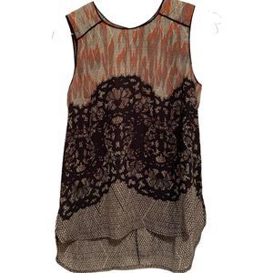 Daniel Rainn Sleeveless Floral  Pattern  M (A-072)